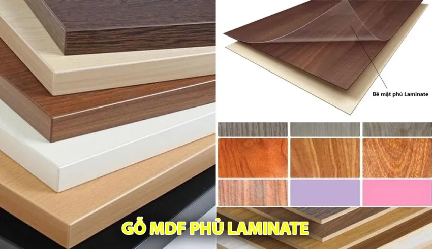 Gỗ MDF phủ laminate