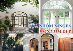 Mẫu cửa nhôm xingfa uốn vòm đẹp nhất 2024