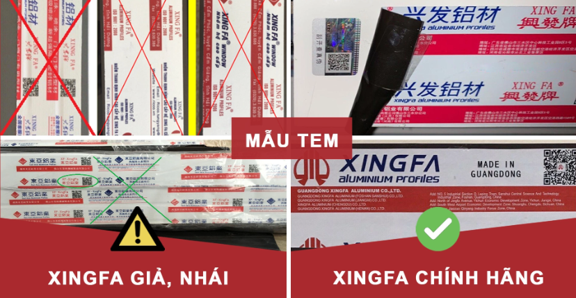 cách phân biệt cửa nhôm xingfa chính hãng bạn nên biết